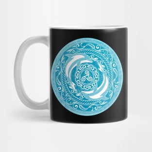 Celtic Dolphin and Celtic triskelion Mug